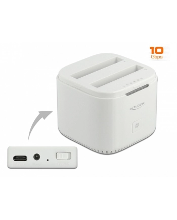 DELOCK docking station SATA HDD/SSD USB C 3.2 with cloning function