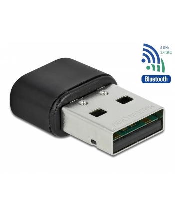 DELOCK USB WiFi adapter AC 433 mbps dual band 2.4/5GHz internal antennas with Bluetooth 4.2 nr 1