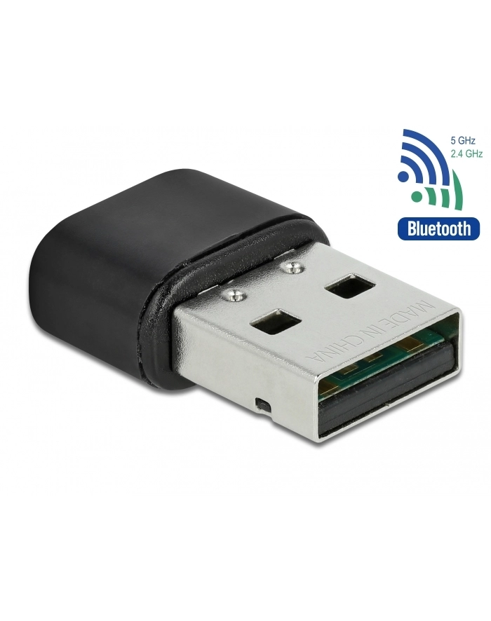 DELOCK USB WiFi adapter AC 433 mbps dual band 2.4/5GHz internal antennas with Bluetooth 4.2 główny