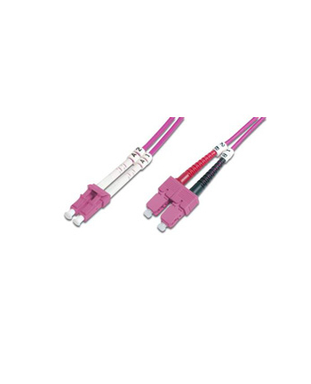 DIGITUS LWL patchcable LC/SC 50/125 2m multimode duplex OM4 RAL 4003