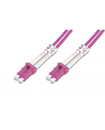 DIGITUS fiber Optic patch cord LC to LC Multimode 50/125 duplex 1m class OM4 LSOH RAL 4003