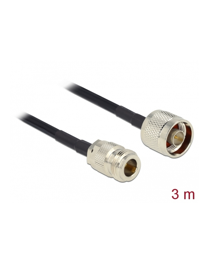 DELOCK antenna cable N/M to N/F 3m low loss główny