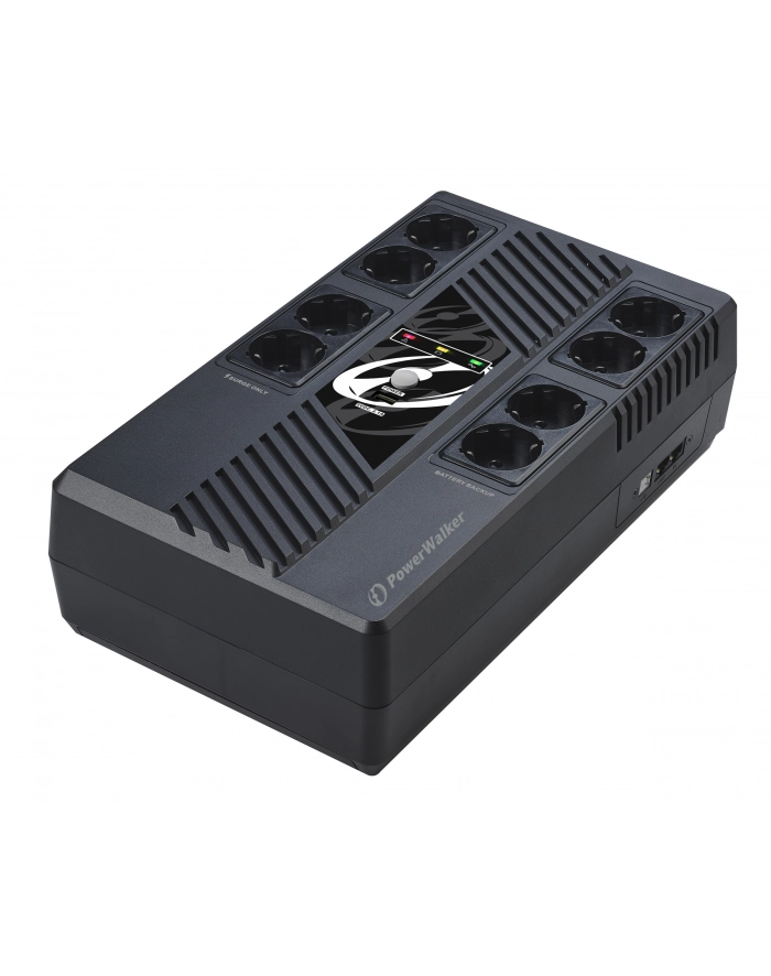 POWER WALKER UPS Line-Interactive 800VA MS 8x schuko RJ45 in/out USB HID USB charger główny