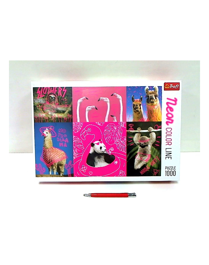 Puzzle 1000el Neon Color Line - Szalone Zwierzaki 10594 trefl główny