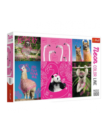 Puzzle 1000el Neon Color Line - Szalone Zwierzaki 10594 trefl