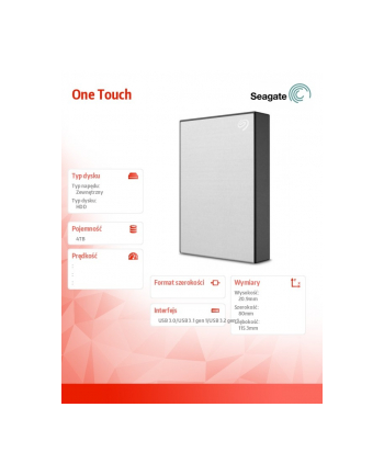 seagate Dysk One Touch 4TB 2,5 STKC4000401 Silver