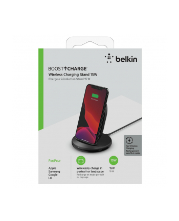 belkin Ładowarka z podstawą 15W Wireless Charging Stand Czarna