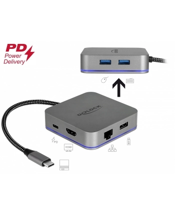 DeLOCK USB-C docking station 4K w. LED - HDMI / Hub / PD 3.0 nr 2