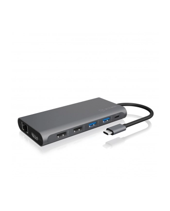 ICY BOX IB-DK4050-CPD USB 3.2 Gen 1 (3.1 Gen 1) Type-C 5000 Mbit/s Anthracite, Docking station