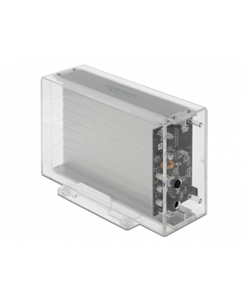 DeLOCK 42624 storage drive enclosure 2.5/3.5'' HDD/SSD enclosure Transparent, Drive cases