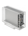 DeLOCK 42624 storage drive enclosure 2.5/3.5'' HDD/SSD enclosure Transparent, Drive cases - nr 1