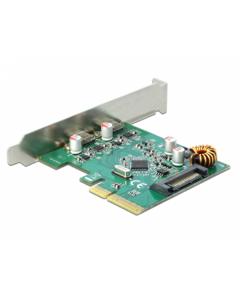 DeLOCK PCIe x4> 2xext SuperS. USB 10Gbps (USB 3.1 Gen 2) USB Type-C feMałe