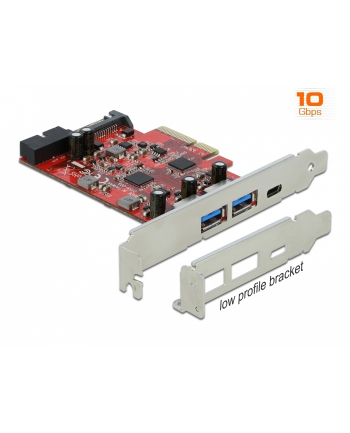 DeLOCK PCIe x4> 1x USB-C / 2xUSB-A / 1xUSB3.0