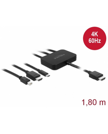 DeLOCK 4K HDMI adapter cable 1.8m - 85830 USB-C, HDMI or mini DisplayPort