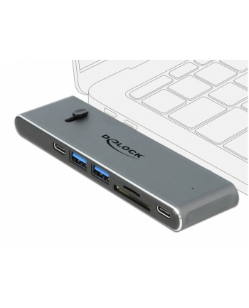 DeLOCK Docking Station Dual USB-C w. HDMI / USB / SD / PD 87752