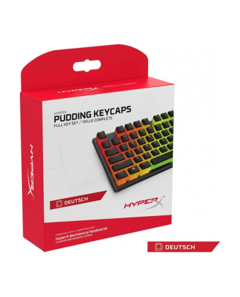 HyperX Pudding Keycaps, Keycap (Black, Full Key Set) j. niemiecki