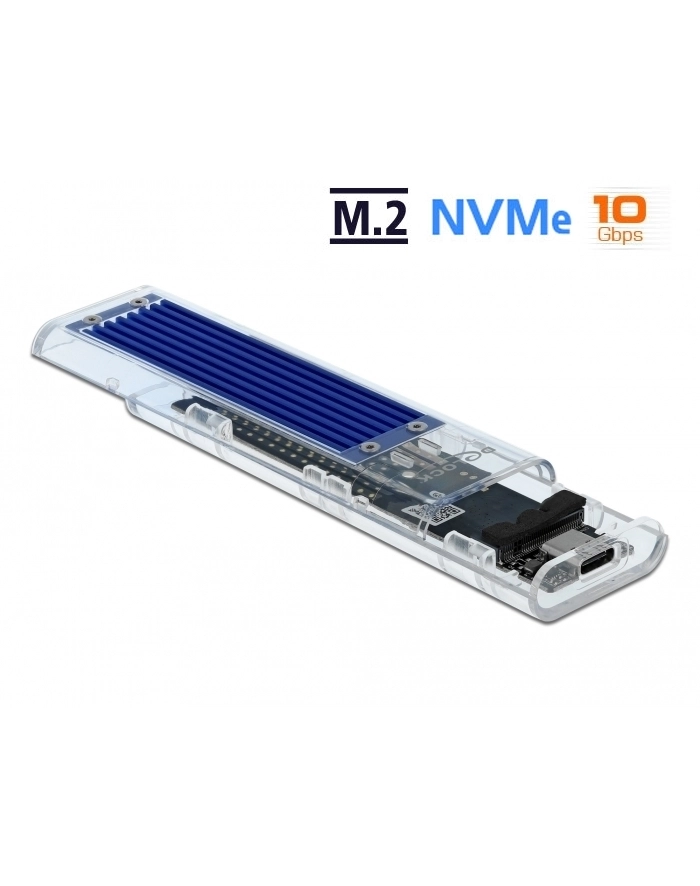 DeLOCK 42620 storage drive enclosure M.2 SSD enclosure Blue, Drive cases główny