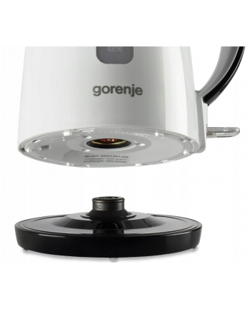 Gorenje Kettle K17PLBW Electric, 2200 W, 1.7 L, Plastic + metal, 360° rotational base, White