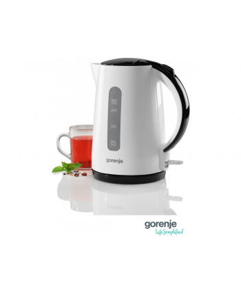 Gorenje Kettle K17PLBW Electric, 2200 W, 1.7 L, Plastic + metal, 360° rotational base, White