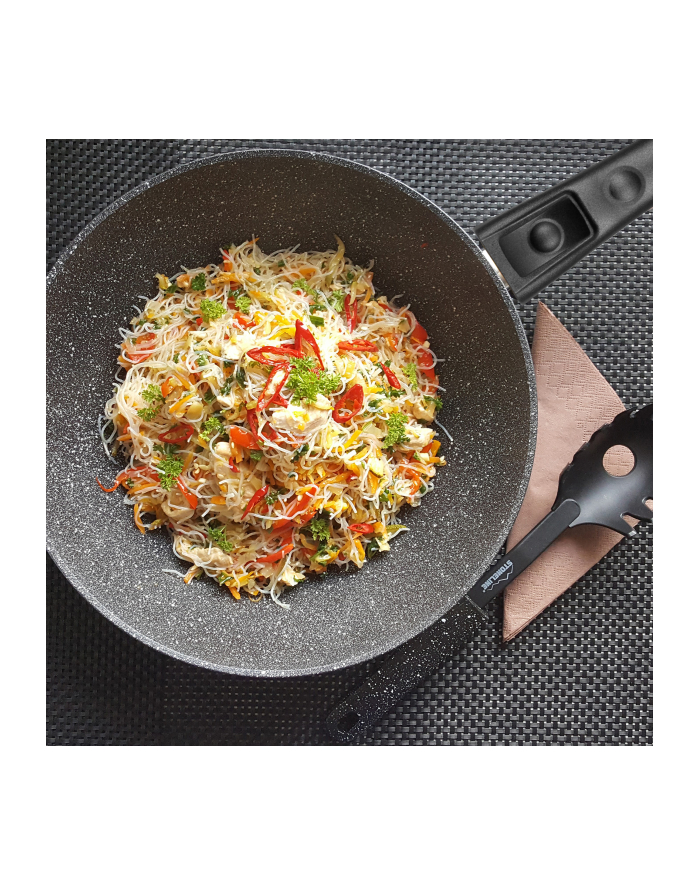 Stoneline Pan 19569 Wok, Diameter 30 cm, Suitable for induction hob, Removable handle, Anthracite główny