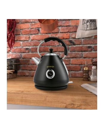 Gorenje Kettle K17CLBK Electric, 2200 W, 1.7 L, Plastic and metal, Black, 360° rotational base nr 2