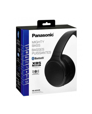 Panasonic RB-M500BE-K Deep Bass Wireless Headphones, Black