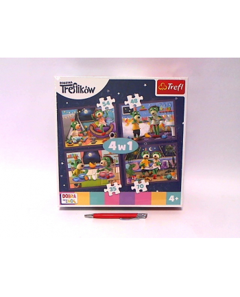 Puzzle 4w1 Wieczorne rytuały Treflików - Dobranoc, Trefliki na dobranoc 34370 Trefl