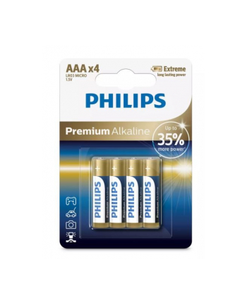 philips Baterie alkaliczne premium AAA x4