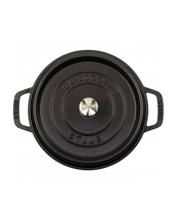 Staub Garnek z przykrywką okrągły 24 cm czarny nr 1