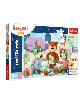 Puzzle 24 MAXI Zabawy Treflików przed snem. Dobranoc Trefliki na noc / Bobaski i Miś 14325 TREFL
