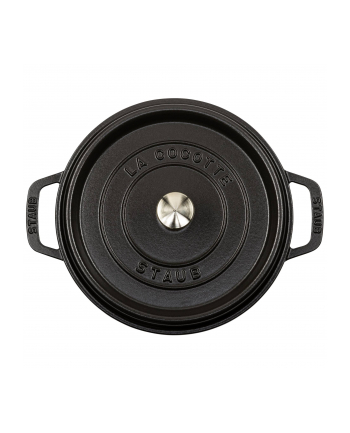 Staub Garnek z przykrywką okrągły 24 cm czarny
