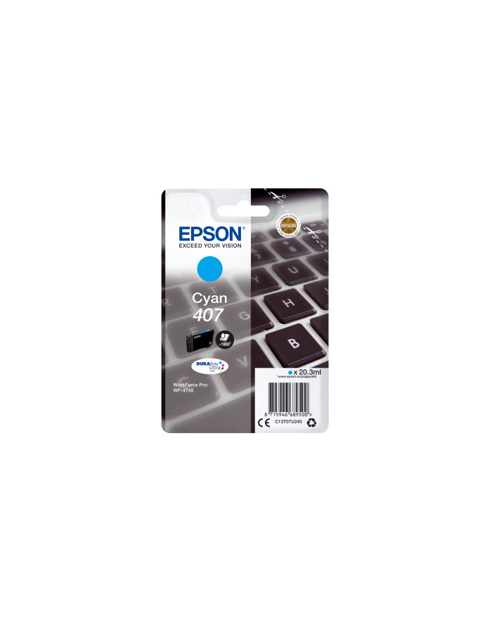 epson Tusz T07U2 CYAN 20.3 ml 1900 str do WF-4745 główny