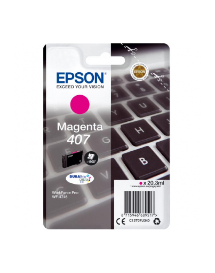 epson Tusz T07U3 MAGENTA  20.3 ml 1900 str do WF-4745 główny