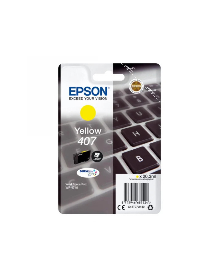 epson Tusz T07U4 YELLOW  20.3 ml 1900 str do WF-4745 główny