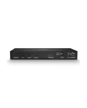 Lindy 38230 Rozdzielacz (przejściówka, spiltter) HDMI 4K UHD 4-portowy z audio, portem optycznym i analogowym Polska Gwarancja nr 2