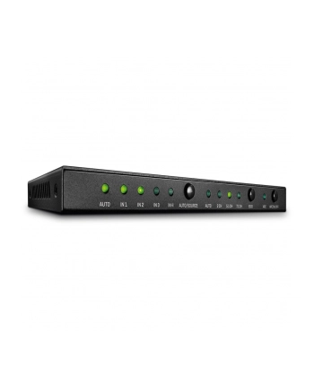 Lindy 38249 Przełącznik (switch) 4-portowy HDMI 4K UHD z audio, portem optycznym i analogowym + pilot IR Polska Gwarancja nr 2