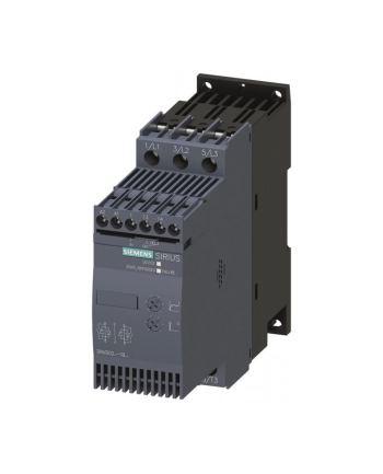 Siemens Softstart 3-fazowy 200-480v ac 38a 18.5kw/400v 24v ac/dc s0 ip20 45/125/150mm sirius 3RW3028-1BB04 nr 1