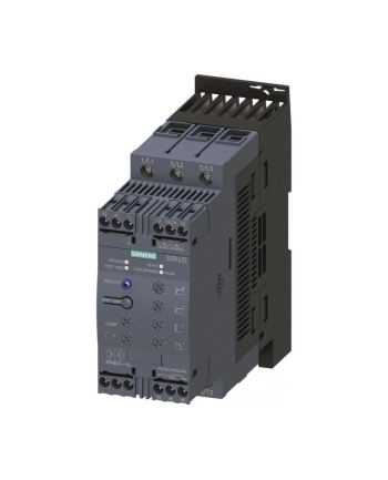 Siemens Softstart 3-fazowy 200-480v ac 63a 30kw/400v 110-230v ac/dc s2 ip00 55/160/170mm 3RW4037-1BB14 nr 1