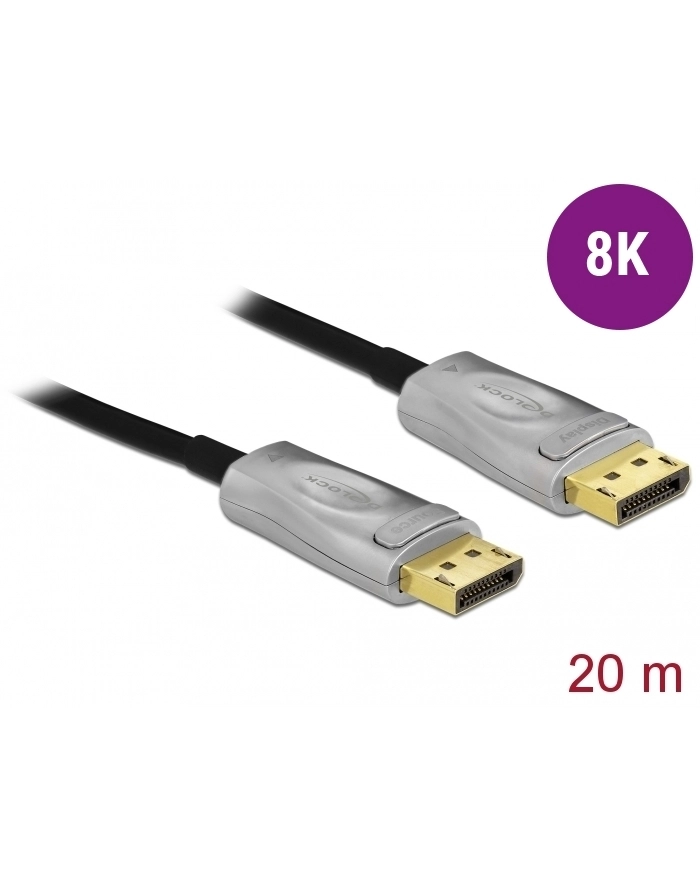 DELOCK KABEL DISPLAYPORT 1.4 DP 8K OPTYCZNY AKTYWNY 20M  (85887) główny