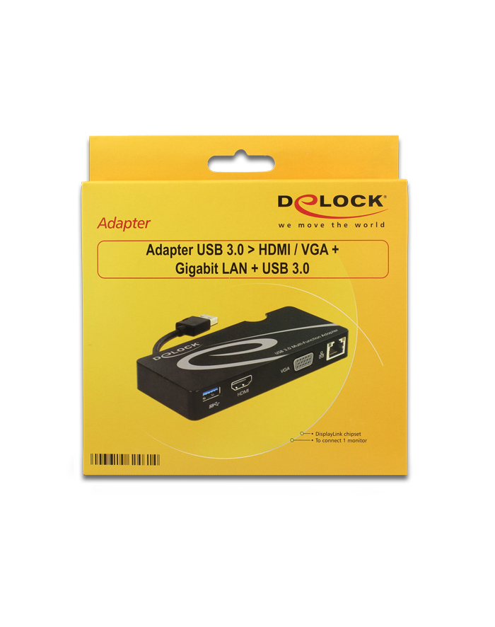 Delock Adapter USB HDMI VGA GB LAN USB3.0 (62461) główny