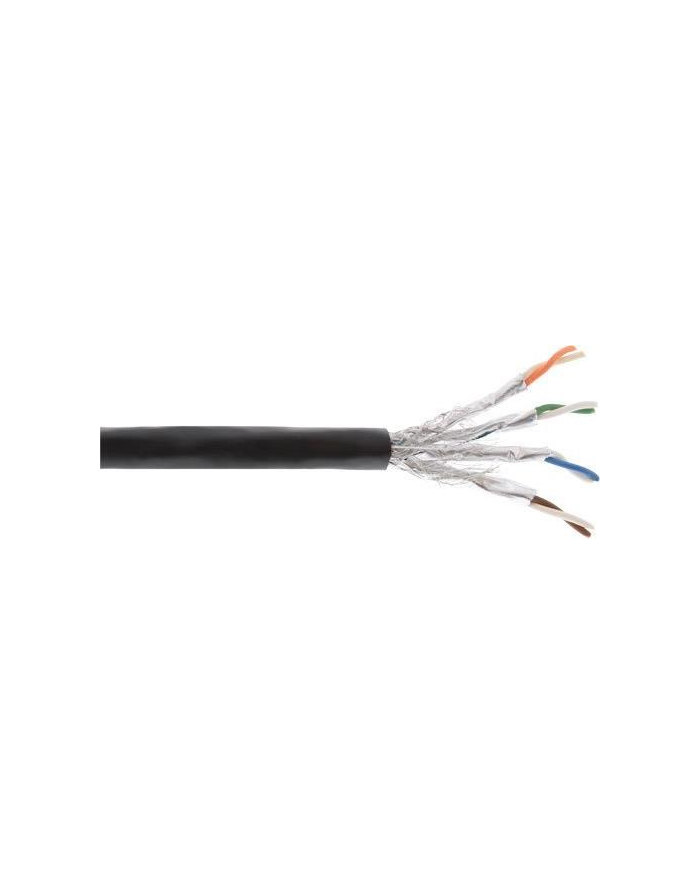 InLine Kabel instalacyjny S/FTP PiMF Cat.7a AWG 23 Copper 1200 Mhz PE czarny 300m (70300P) główny