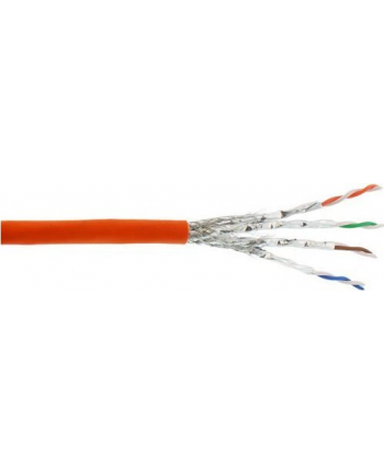 InLine Kabel instalacyjny S/FTP PiMF Cat.7a AWG23 1200MHz halogen Free Pomarańczowy 500m (70500I)
