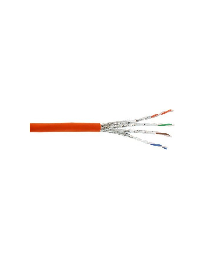 InLine Kabel instalacyjny S/FTP PiMF Cat.7a AWG23 1200MHz halogen Free Pomarańczowy 500m (70500I) główny