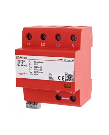 Dehn Ogranicznik Przepięć B+C 4P 12,5Ka/50Ka 1,5Kv Dehnshield Tns 255 Fm 941405 nr 1