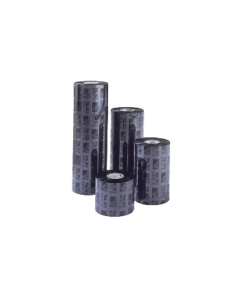 Zebra taśma termotransferowa 110x450 woskowo-żywiczna, czarna, nawój zewnętrzny, tuleja 1'' z nacięciami nr 2