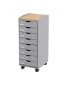 Paperflow Organizer mobilny 8 szuflad 74,5x28,8x35cm szary z bukowym blatem - nr 1