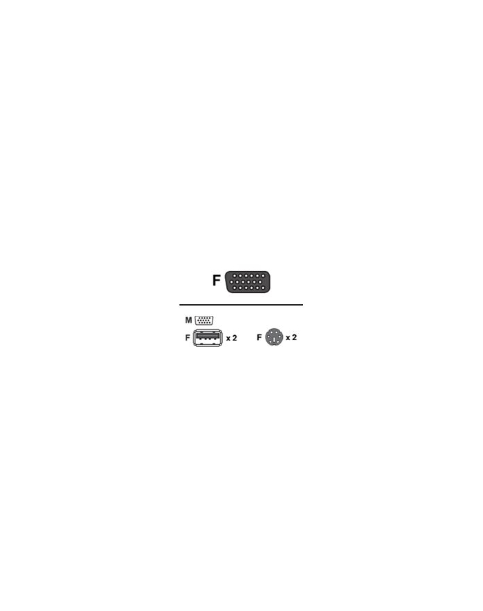 Aten CABLE SP18F--HD15F/MD6F*2/USBA F*2 L:27CM (LIN527X6U21G) główny