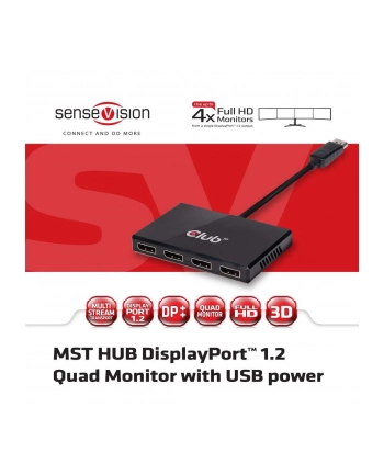 Club 3D Splitter 1x DisplayPort - 4x DisplayPort (CSV-6400) nr 1