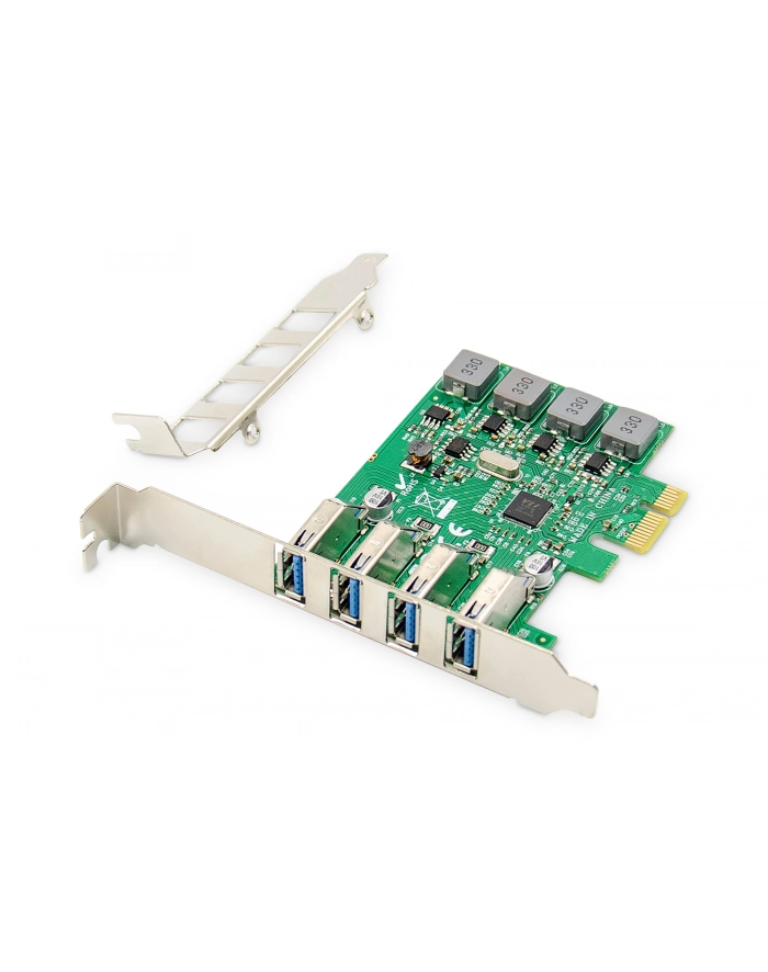 digitus Karta rozszerzeń (Kontroler) USB 3.0 PCI Express 4xUSB 3.0 Low Profile Chipset: VL805 główny