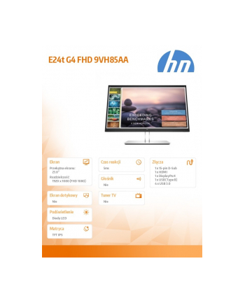 hp inc. Monitor E24t G4 FHD Touch 9VH85AA